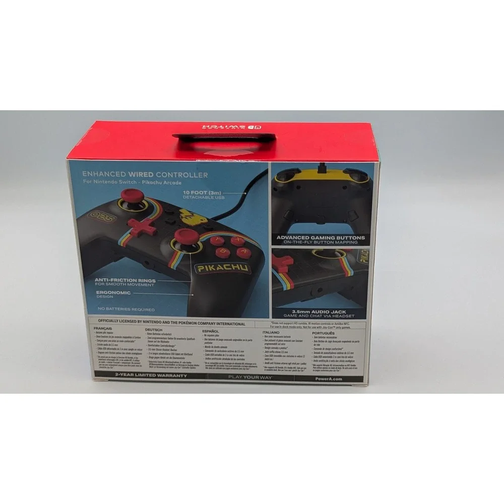 Pokemon: Pikachu PowerA Nintendo Switch Enhanced Wired Controller